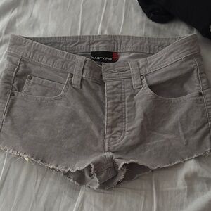 Nasty Pig Distressed Corduroy Cut-Off Shorts in Stone Gray 31